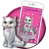 Pink Cute Kitty Cat 2D Theme icon