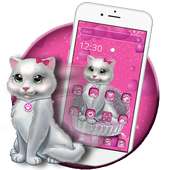 Pink Cute Kitty Cat 2D Theme