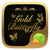 GO SMS GOLD BUTTERFLY THEME icon