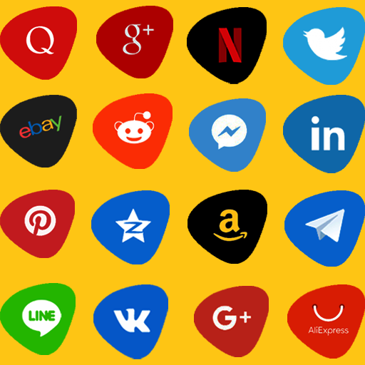 All in one social Media &amp; social networking icon