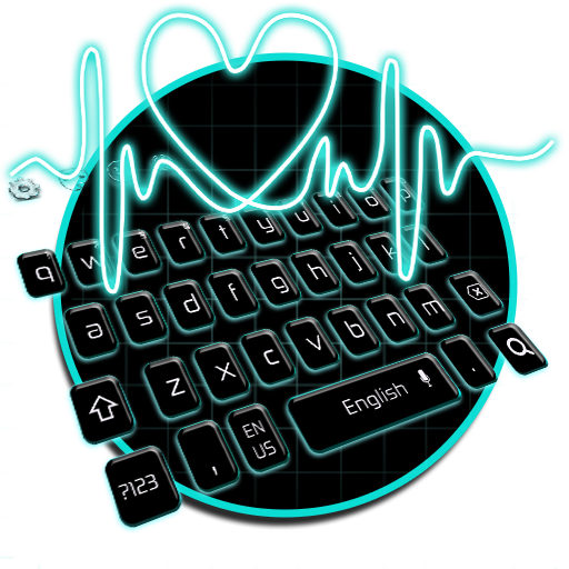 Neon Heart Keyboard icon