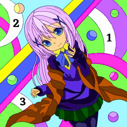 Cute Anime Game Coloring icon