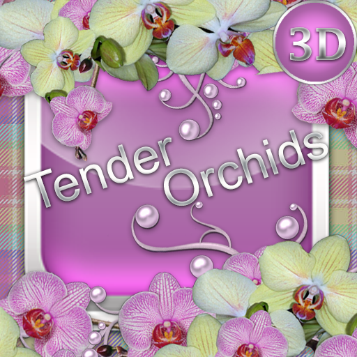 Tender Orchids 3D Next Launcher theme icon