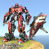 Robot Shark Transforming - Robot Transformation icon