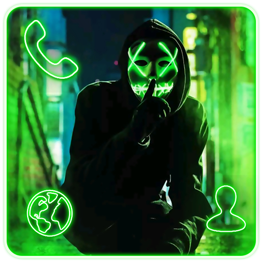Neon Cool Man Mask Theme APUS Launcher icon