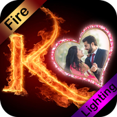 Fire Lighting Text Photo Editor icon