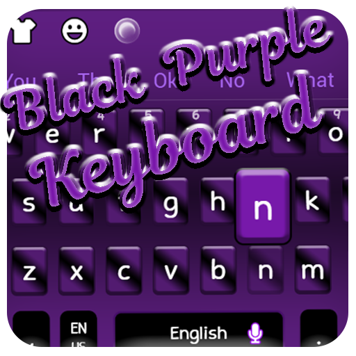 Simple Black Purple Keyboard Theme icon
