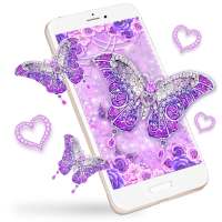Diamond Butterfly Glitter Live 3D Wallpaper Theme