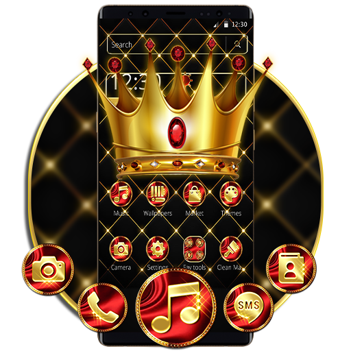 Luxury Golden King Crown Theme icon
