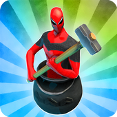 Spider Hero Getting Over It with Hammer icon