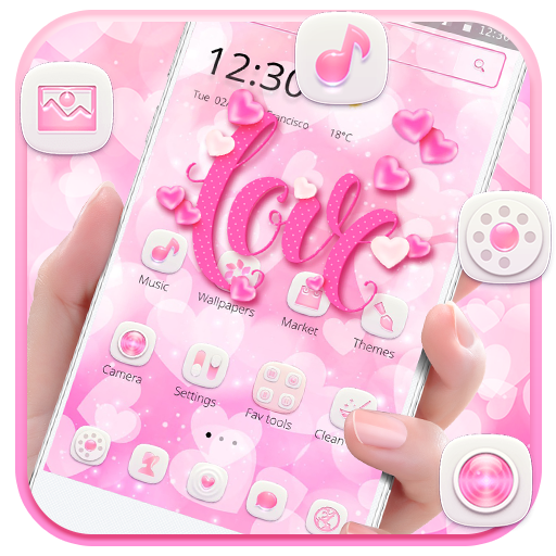 Pink Cute Love Theme icon