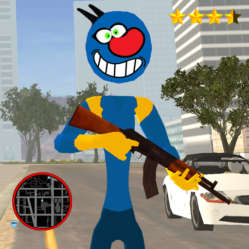 Oggy Stickman Rope Hero : Vice Town icon