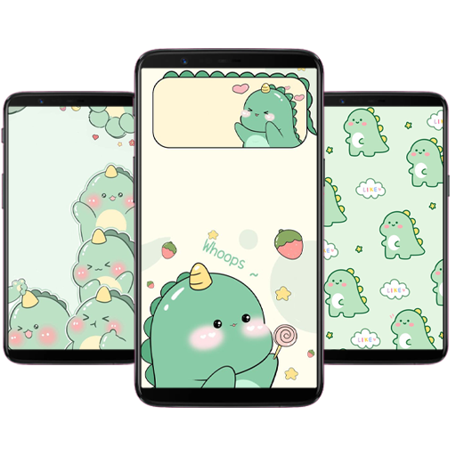 Cute Dino Aesthetic Wallpaper icon