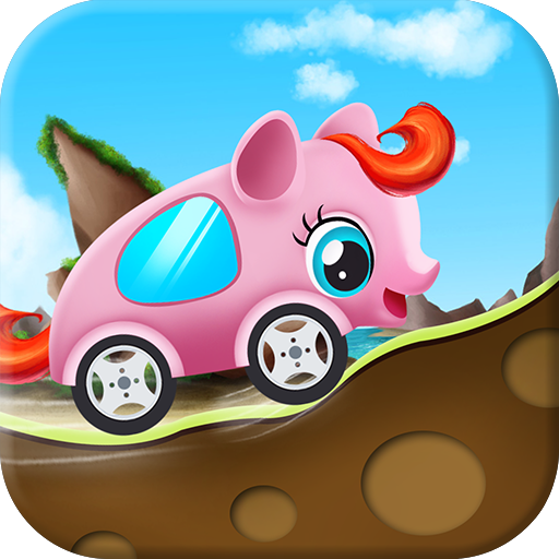 Unicorn Racing Cars Animals Vroom أيقونة