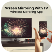 Screen Mirroring With TV  Wireless Mirroring App أيقونة