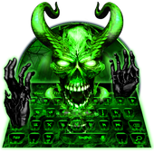 Neon Hell Zombie Skull Keyboard Theme icon