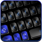 Black Blue Keyboard icon