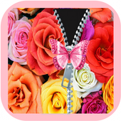 Rose Pink Zipper Screen Lock icon