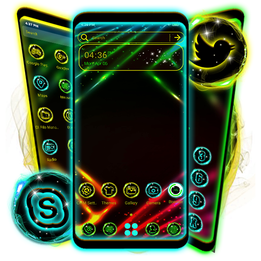 Neon Lines Launcher Theme icon
