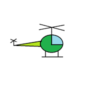 Helicopter fight icon