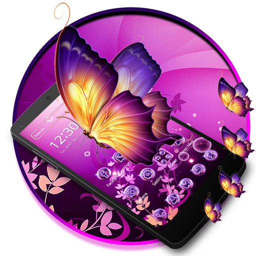 स्पार्कलिंग तितली छड़ी थीम आइकन