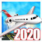 Airplane simulator 2020 aircraft flying 3d sim icon