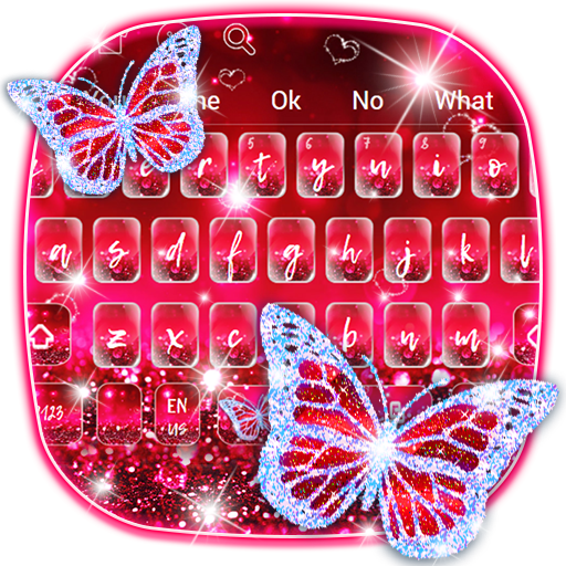 Glitter Sparkle Butterfly Keyboard icon
