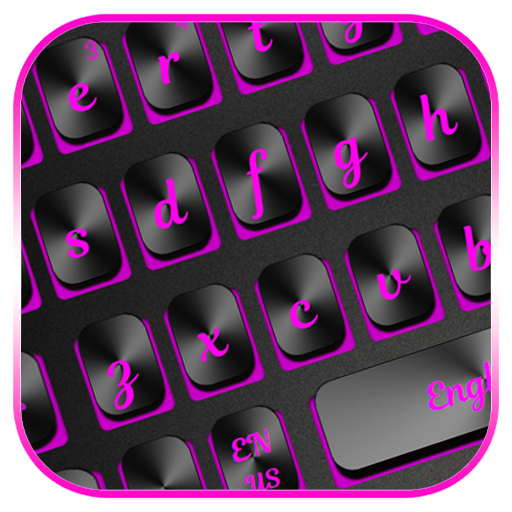 बैंगनी ब्लैक कीबोर्ड आइकन
