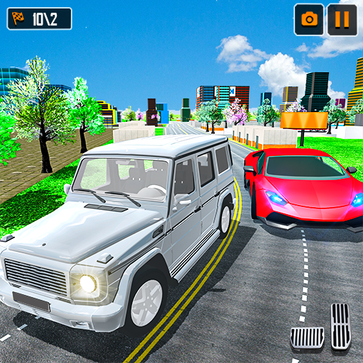 Car driving games with gear icon