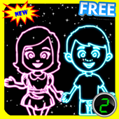 Glow And Draw And Coloring my town icon