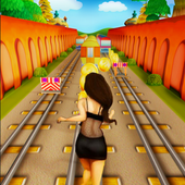 Girl Subway Rail Run icon
