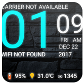Galaxy S8 Android Digital Clock Live WallPaper icon
