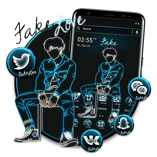 Sad Boy Neon Theme icon