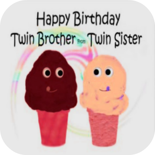 Happy Birthday Twins Card icon