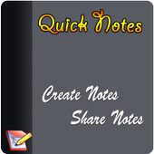 Quick Notes pad - Save &amp; share icon