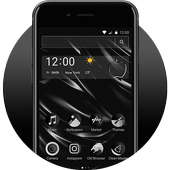 Stylish Black Phone 7 Launcher icon