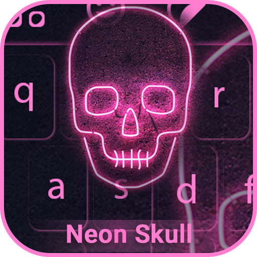 Neon Skull Keyboard Theme - Theme Keyboard icon