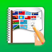 How to draw flags of Oceania icon