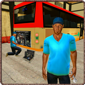 Mechanic Workshop 3D: Bus Mechanic Garage Sim icon