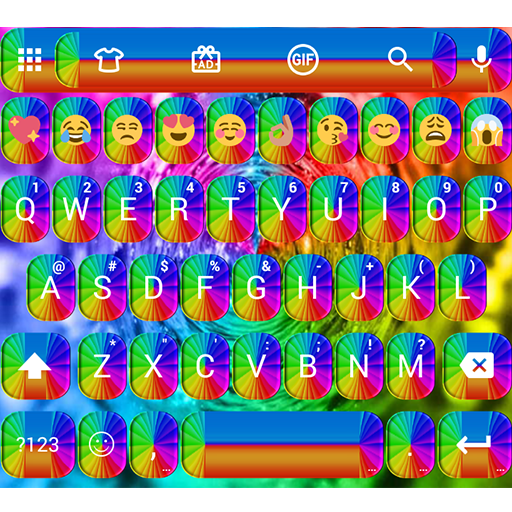 Shading Rainbow Emoji Keyboard icon