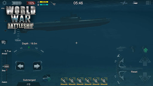 世界大戦 - 戦艦 : 深海での狩り screenshot 8