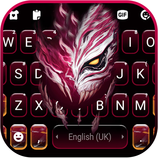 Black Smoke Mask Keyboard Background icon