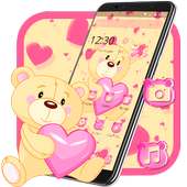 Cute Teddy Love Launcher Theme 💗 on 9Apps