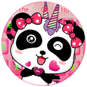 Pink Panda Unicorn Keyboard icon