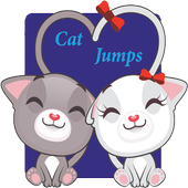 Cat jumps icon