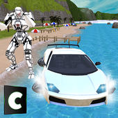 Robot Car: Angry Blue Shark icon