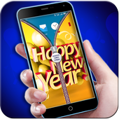New Year Zipper Lock icon