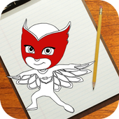 Learn to draw Pj Mask icon