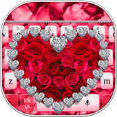 لوحة المفاتيح روز روز الماس أيقونة