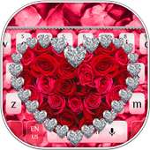 Tastiera diamante rosa rossa on 9Apps